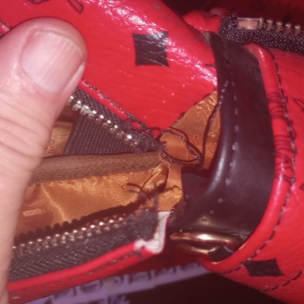 Mcm Red Backpack - image 4